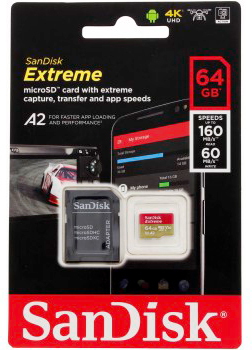 Sandisk Extreme microSDXC kaart 64Gb - dronedepot